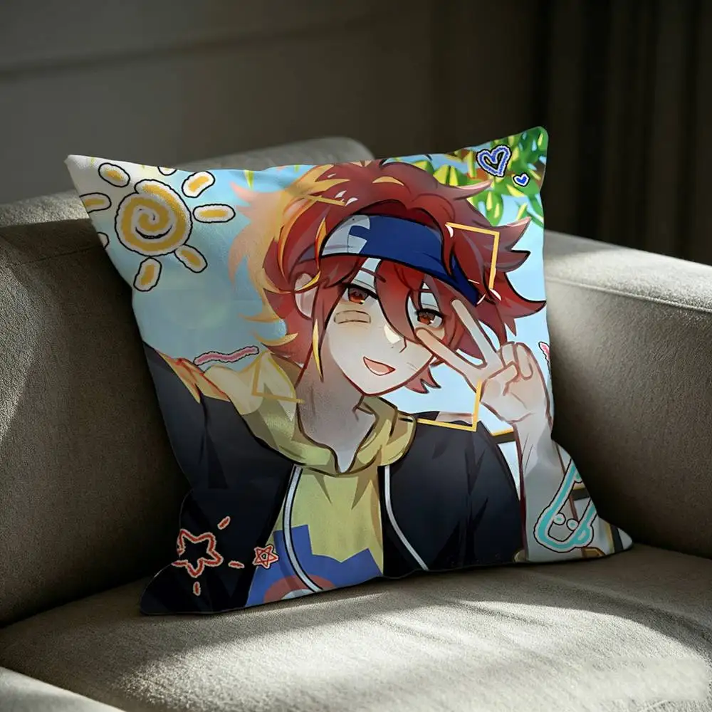 Reki Anime S-SK8 the Infinity Square Sofa Pillow Cover Solid Color Living Room Home Decor Cushion Case