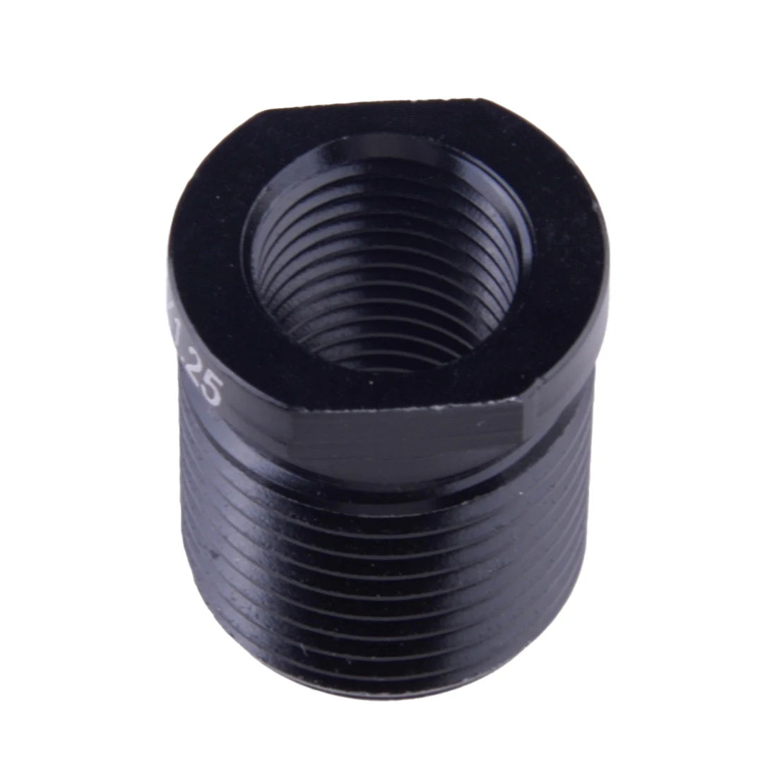 Black Aluminum Alloy Car Gear Shift Knob Thread Adapter Nut Insert Connector M12x1.25