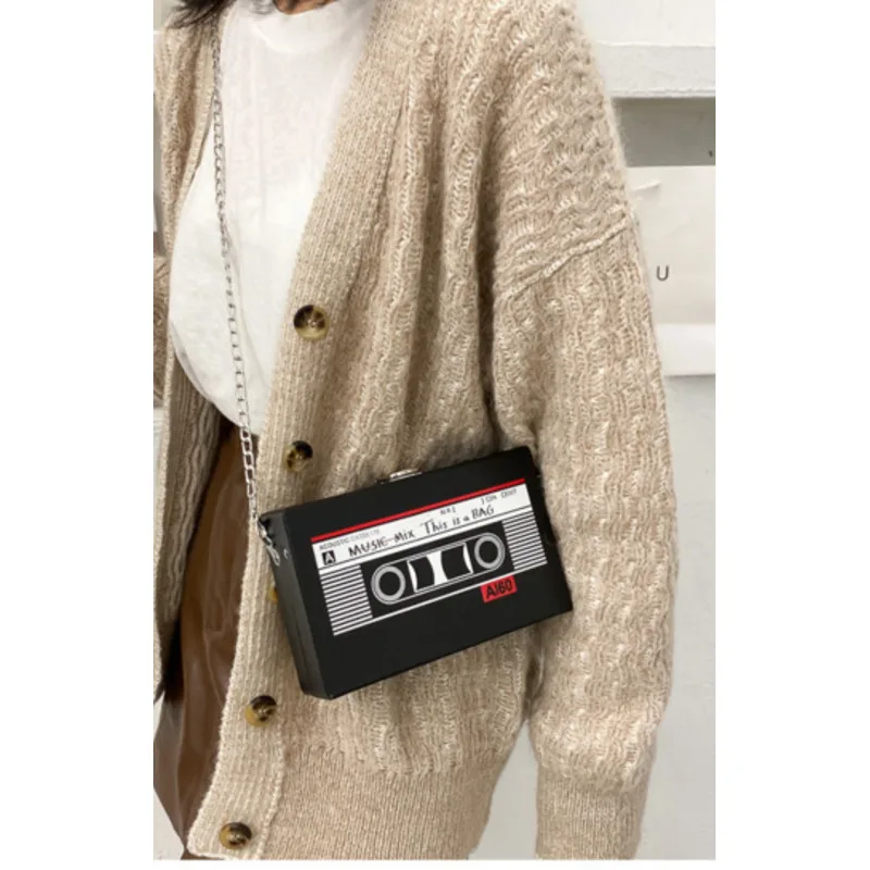 Schulter trend ige One Bag Radio Box Kette Cross body Handtaschen für Frauen lässig hochwertige vielseitige Luxus weibliche Messenger y2k