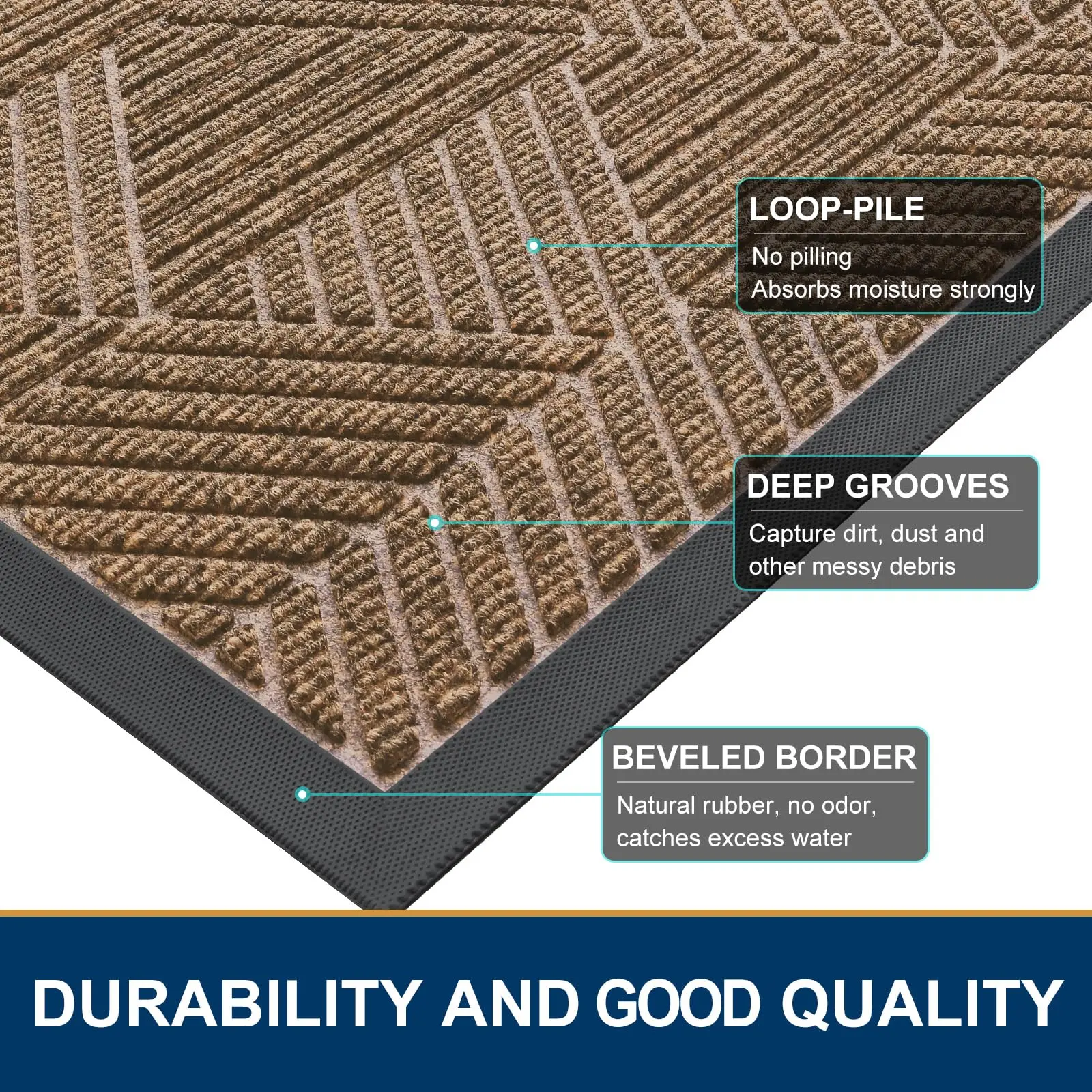Kitinjoy ستوكات عدم الانزلاق حمام الحصير اضافية لينة ماصة حمام الحصير السجاد آلة قابل للغسل سريعة الجافة الحصير أفخم القدم الحصير