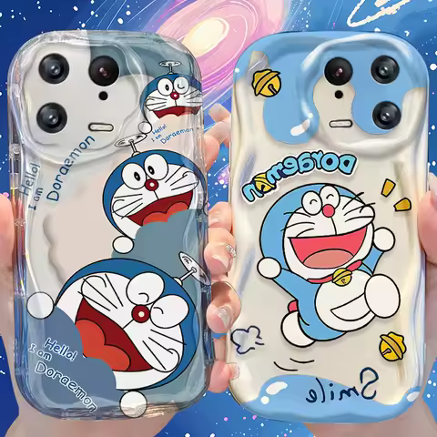 Doraemon Wave Case for Xiaomi Mi 15 14 Ultra 14T 13 Lite 12 Pro 12S 12X 11i 5G POCO X7 X6 X5 X4 GT X3 NFC F6 F5 F3 M6 Plus Cover