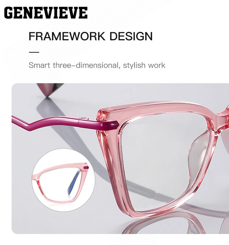 جنيف الكلاسيكية فراشة نظارات الموضة النساء قصر النظر الموصفة مخصص متعدد التركيز نظارات فوتوكروميك ستة ألوان PFD2106 #4