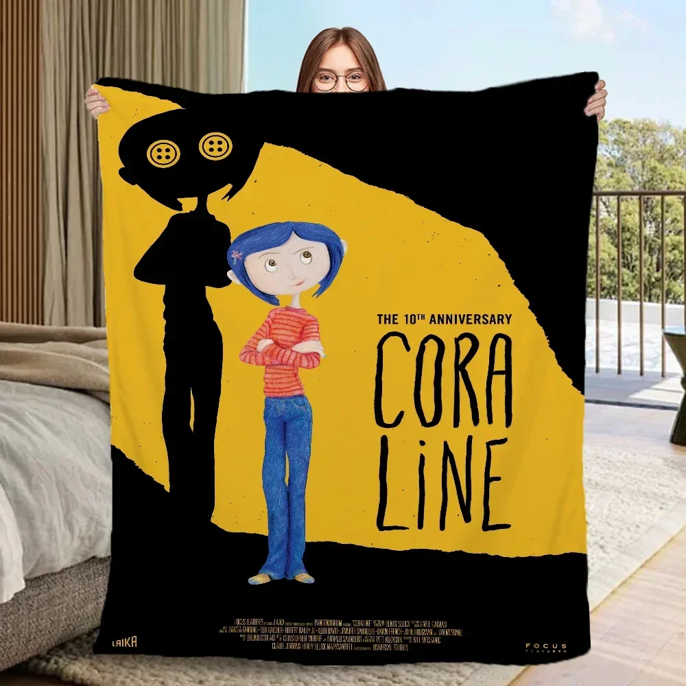 Fleece-Decke für Sofas, Coraline-Thermodecken für Bettdecke, 150 cm x 200 cm, luxuriöse Bettwäsche, fluffige, weiche Überwürfe