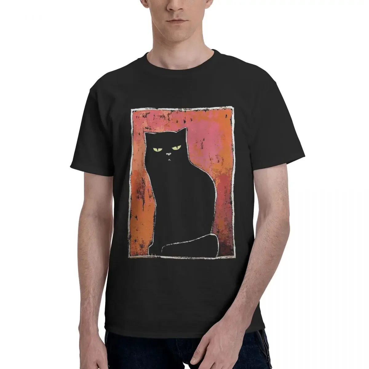 Cat With Opinion 100% Cotton T-shirt Male Fashion T Shirts Men Round Neck Short Sleeve S-6XL image 2
