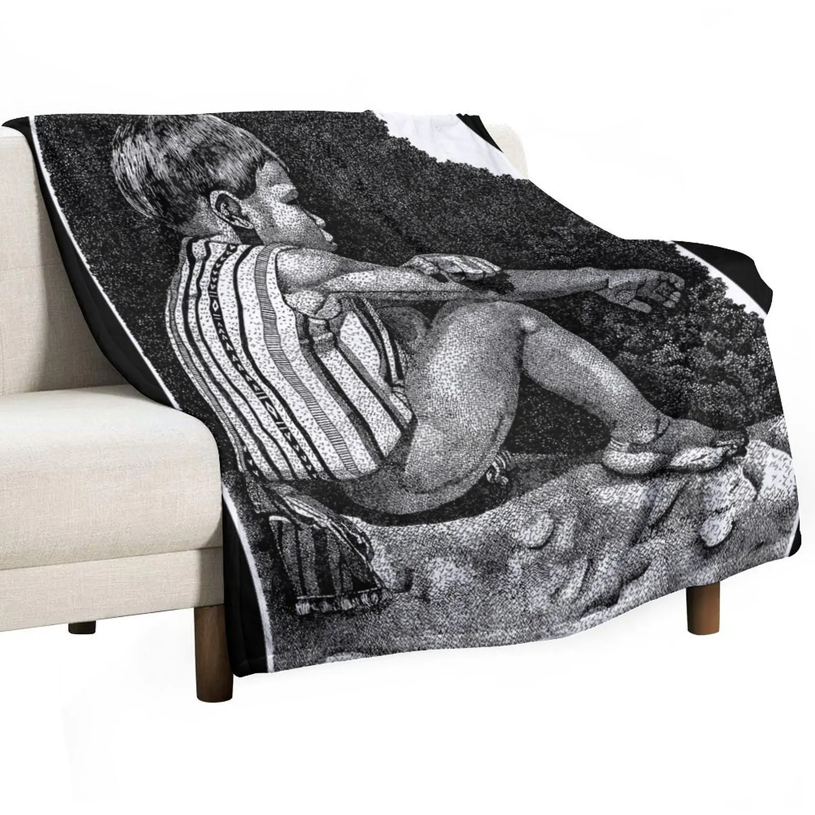 Ifugao Boy - by Sultan Mang-osan Throw Blanket blankets ands Beautifuls Hairy Blankets