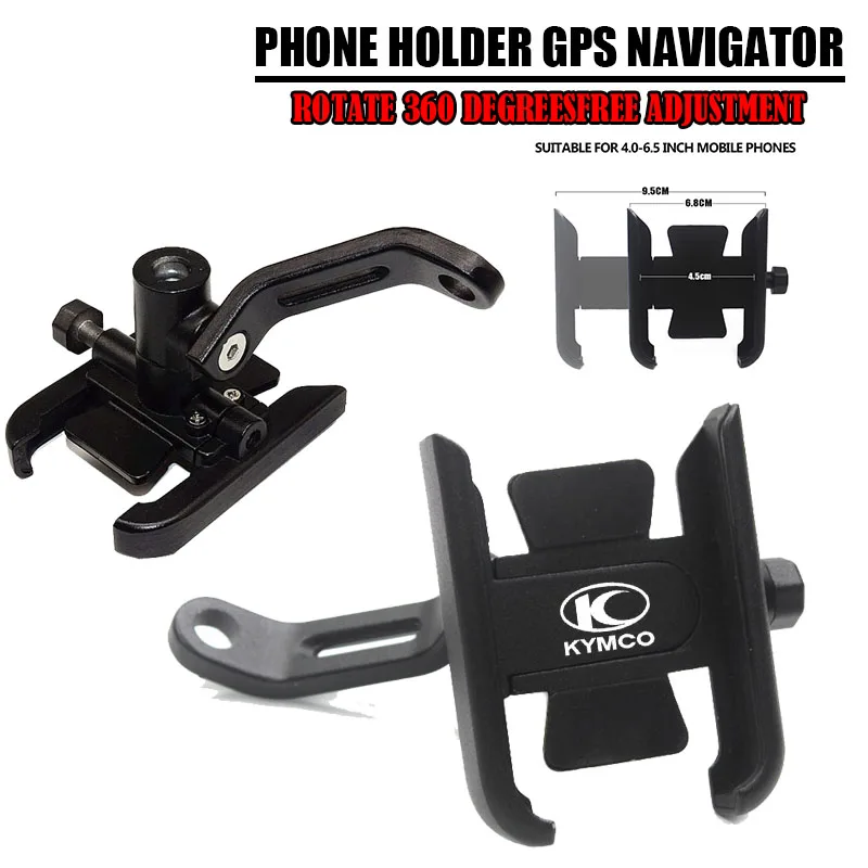 For KYMCO Xciting 250 300 400 AK550 CT250 CT300 S400 Motorcycle Aluminum Bicycle Mobile Phone Holder Handlebar GPS Stand Bracket