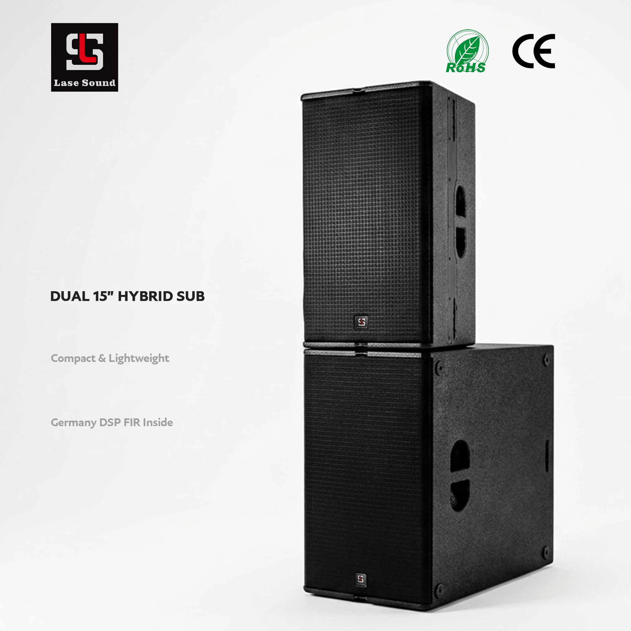 LS-B300 15 Inch Dual 2400W Active/Passive Wooden Subwoofer pa Speaker Professional Audio Sound System for Outdoor Concerts