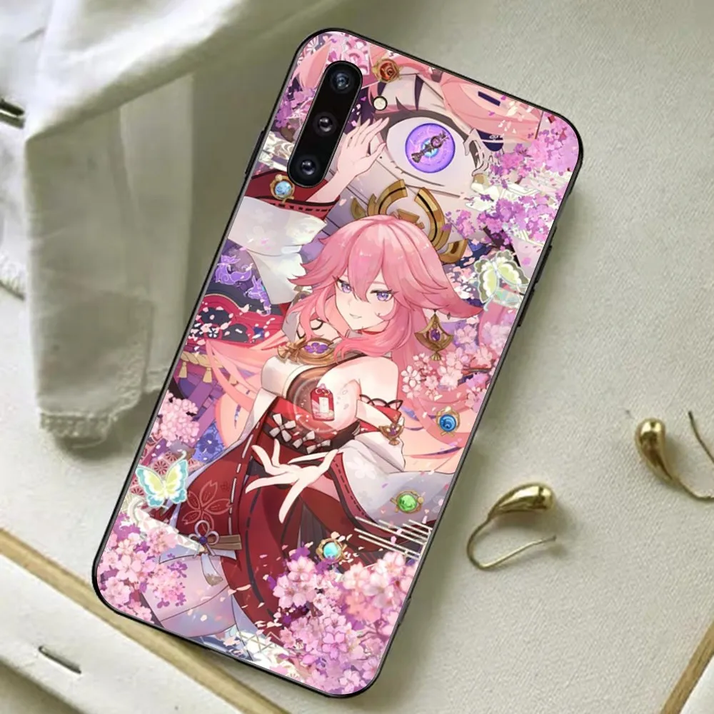 Genshin Impact Yae Miko Phone Case For Samsung Note 8 9 10 20 pro plus lite M 10 11 20 30 21 31 51 A 21 22 42 02 03