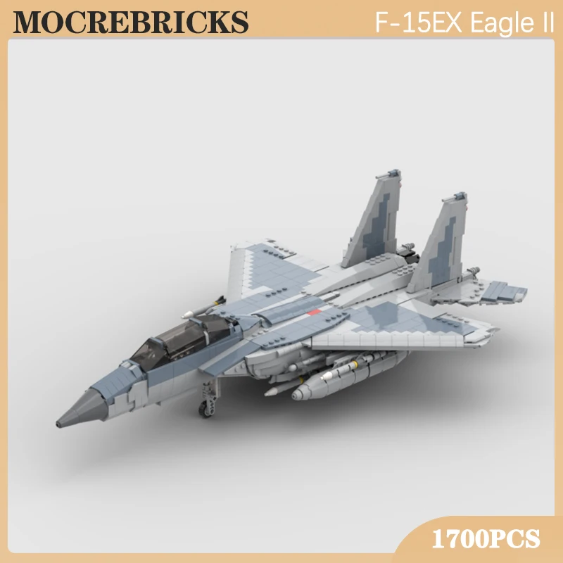 WW II Military Weapons US Air Force Supersonic F-15EX Fighter MOC Building Block Aircraft Model Bricks Toys for Children Gifts