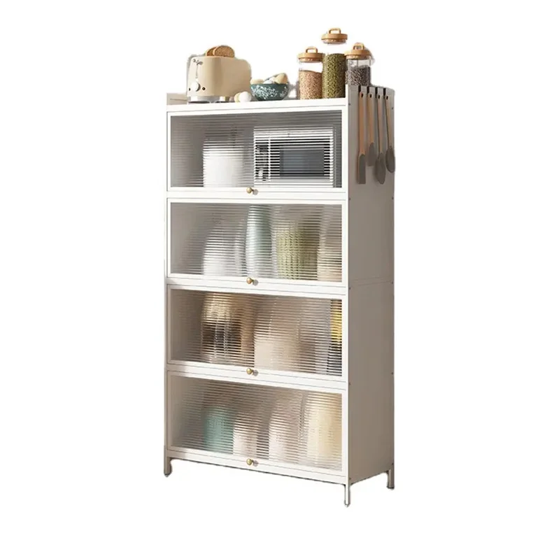 

Multifunctional Kitchen Tools Dustproof Shelf Seasoning Pot Cover Rack Kitchen Storage Cabinet