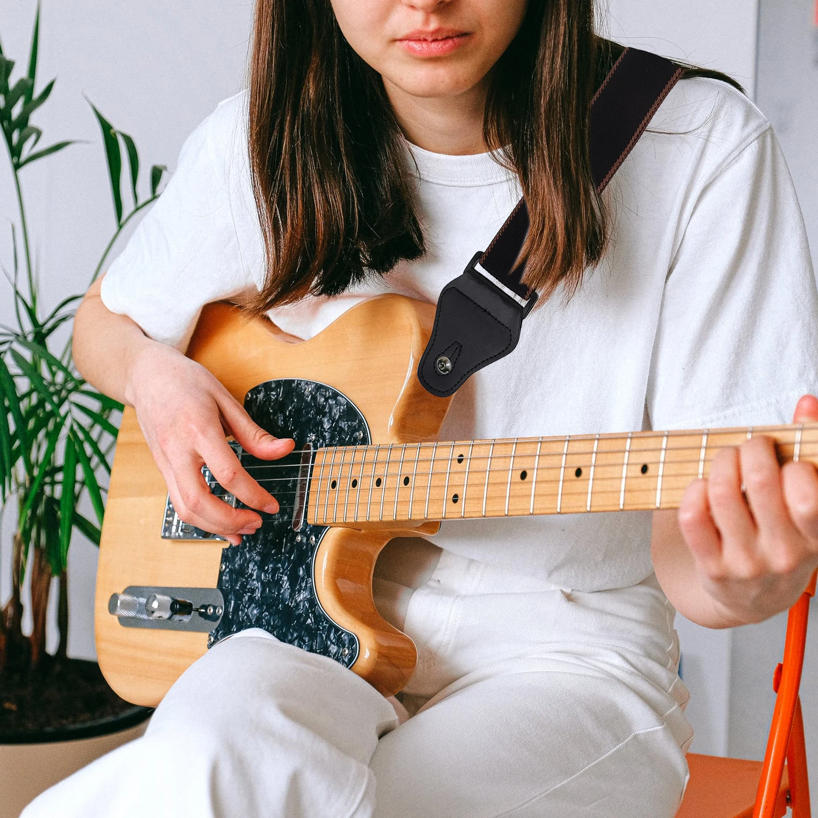 

Guitar Strap Kit Buckle Spacer Sling Bass Accessories Replacement Belt Shoulder Pad 60cm 120cm Adjustable Cotton