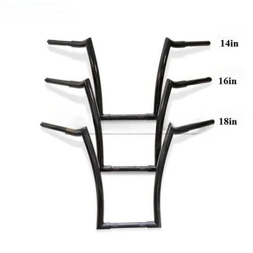 Imagen 2 del producto Manillar de elevación de 14 ""16'' 18 ""25mm 1'' barras de mango mejoradas para Sportster Softail Dyna Road Glide FLTR 1994-2023 Road King FLHR