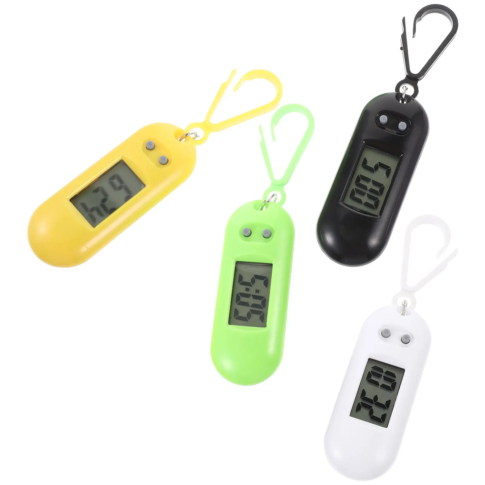

4pcs Electronic Watches Key Chain Mini Clock Keychain for Kids Students Durable Premium Material Hanging Clip On