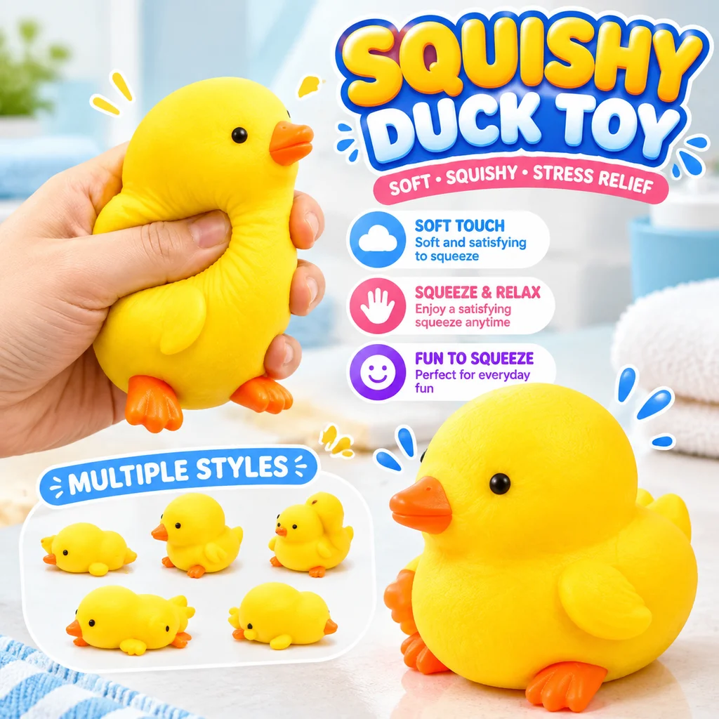 Soft Stretchable Goose Duck Squishy Fidget Toy Squeeze Stress Relief Sensory Decompression Gift for Adults Best Friends Cute