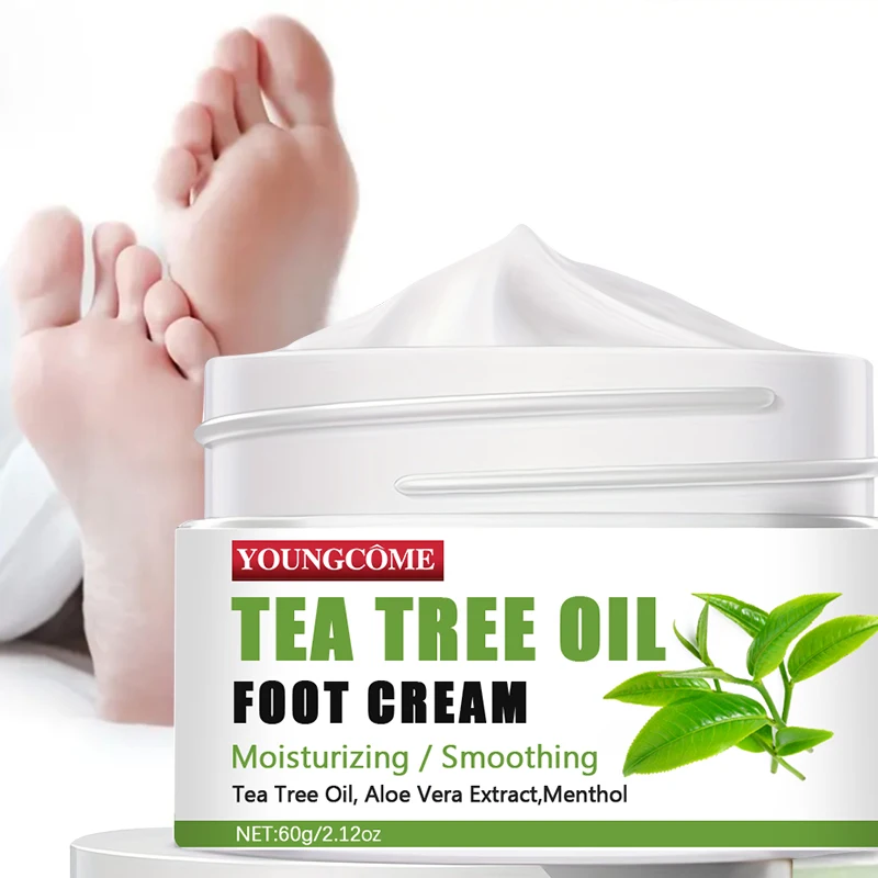 

YOUNGCOME Tea Tree Oil Foot Cream for Dry Cracked Feet, Moisturizing Skin - Foot Cream - 1.06/2.12oz