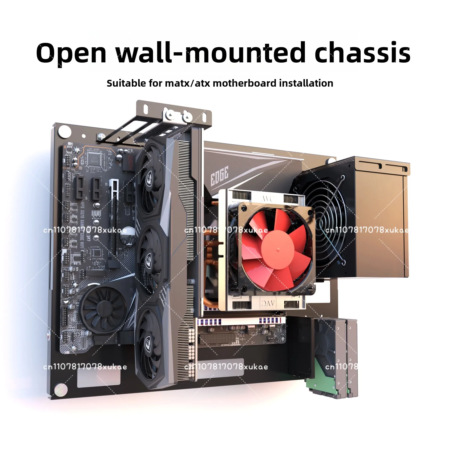 Open, Wall-mounted Chassis, Upper Wall-mounted Hole Board Main Board Bracket Supports ATX MATX