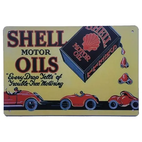 Motor Oils Tin Sign Petrol Oil Man Cave Metal 30cm x 20cm - New --Tin Sign