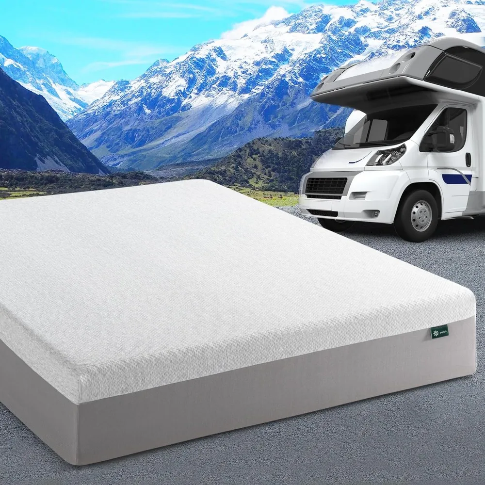 8 Inch Ultima RV Memory Foam Mattress [New Version], Short Queen, Fiberglass Free, Medium Firm Feel, Breathable Memory Foam