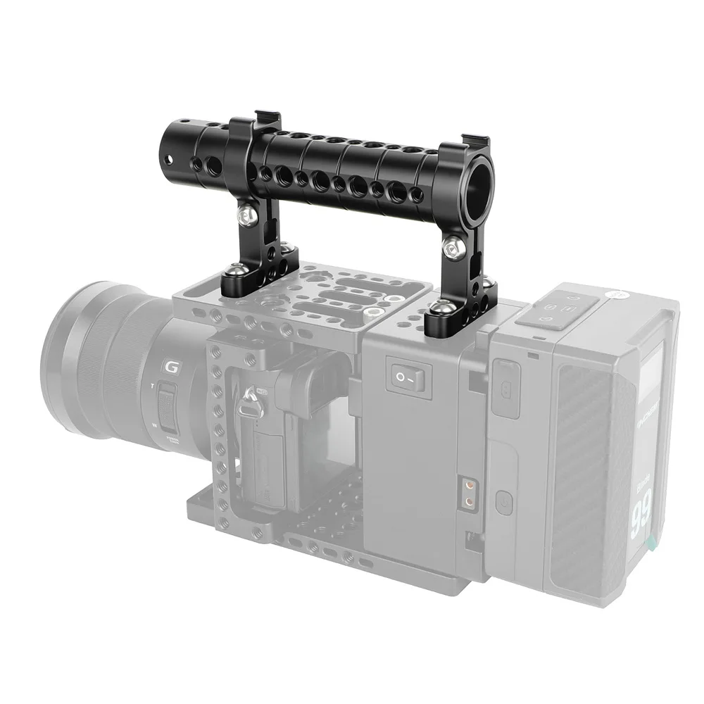 Double-End Adjustment Cheese Handle for Camera Cage, Aluminum Alloy Top Handle Universal Video Rig Grip for Sony Canon Nikon