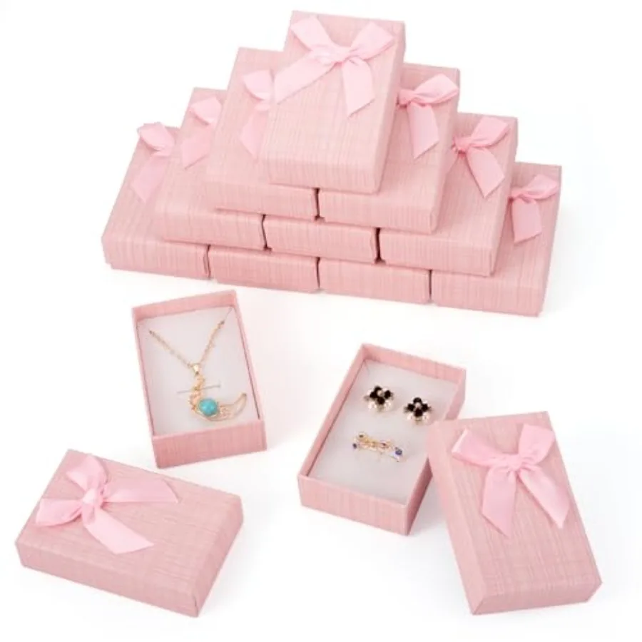 Jewelry Gift Box Set with Bowknot 12 Pieces