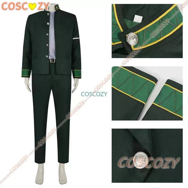 Anime Cosplay Wind Breaker Kyotaro Sugishita Cosplay Costume High School Uniform Coat Jacket Shirt Pants Belt Green Con Suit Boy