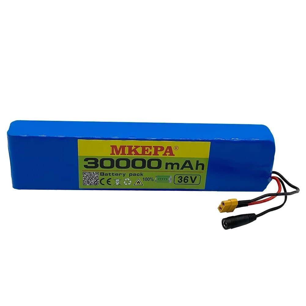 MKEPA High Quality 36V 30ah 10S3P New Lithium-Ion Special Battery For 500W Electric Bicycle Motor With15A BMS Connector XT60