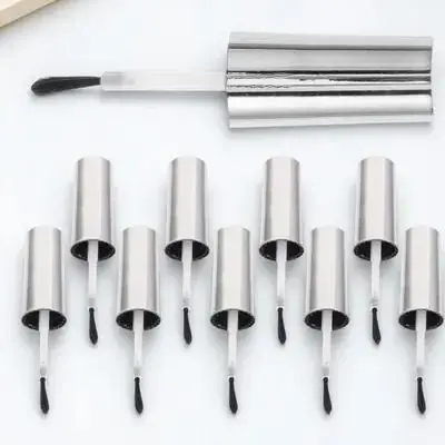 10 個マニキュア交換ブラシキャップスムーズな小型サイズ簡単に適用できるネイルサロン使用空ボトル詰め替えツールジェル