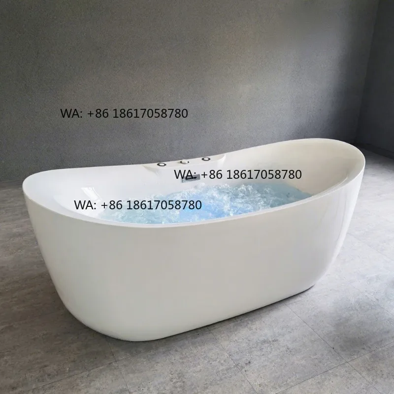 Gurgle Massage Bathtub Whirlpool Indoor Freestanding Spa Bath Tub Acrylic Air Jet Tub Jacuzzier Bathtub