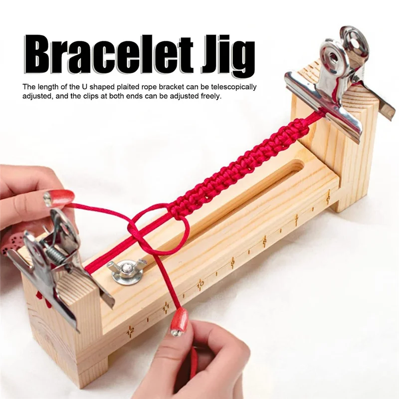 Paracord Jig Bracelet Maker Wood Bracelet Maker U Shape Scale Bracelet DIY Hand Knitting Bracelet Jig Braiding Tool