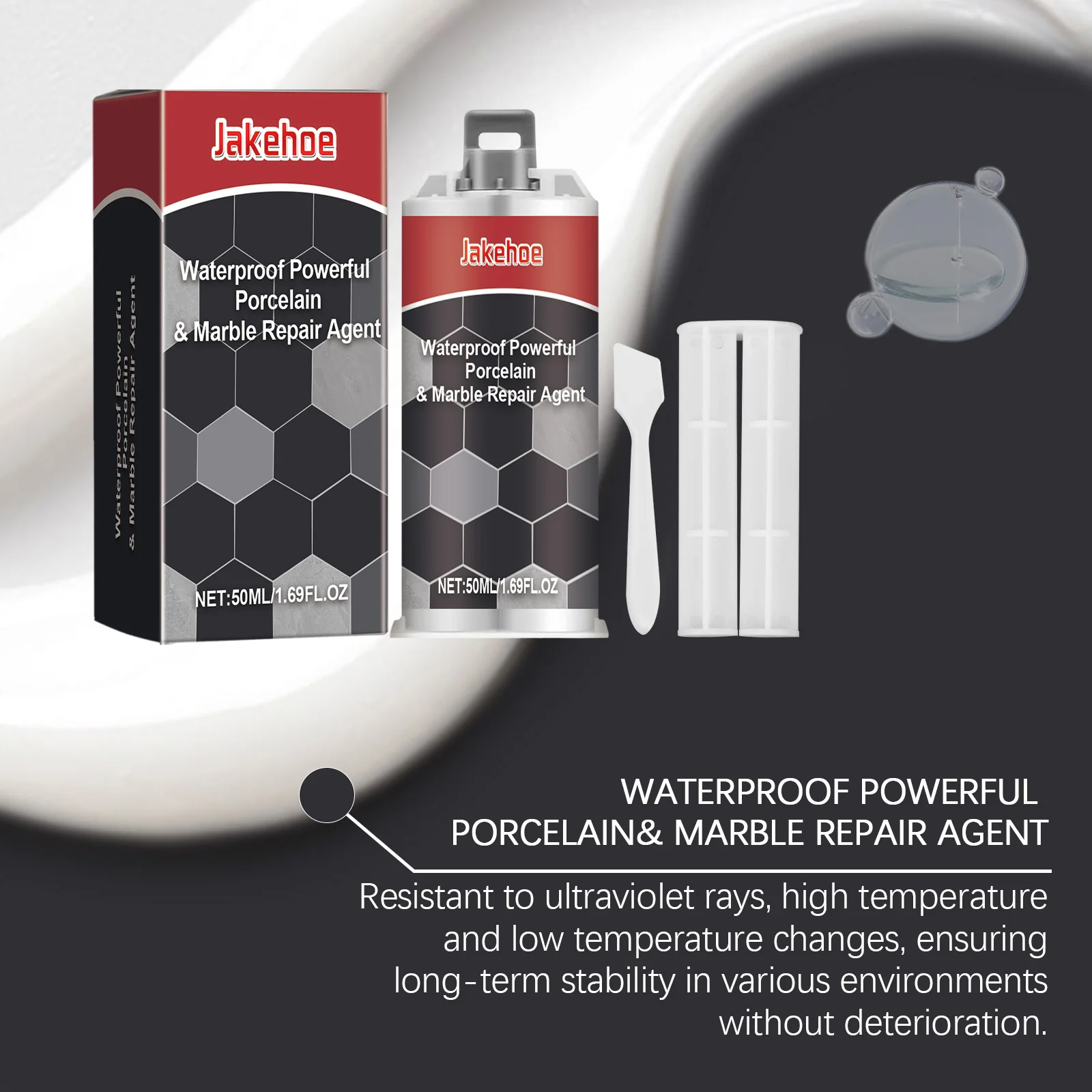Professional AB Tile Repair Glue Waterproof Adhesive For Bathroom Floor Marble Ceramic Granite Crack Filler Quick Fix DIY Tool