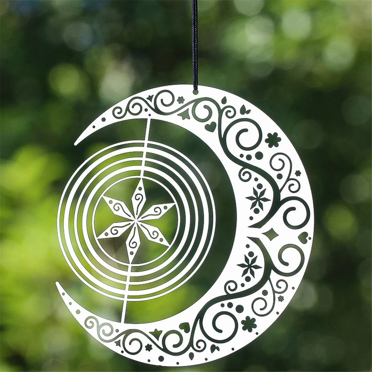 A71P 3d Mandala หมุน Wind Chime จี้ Nordic Garden Courtyard แขวนตกแต่ง