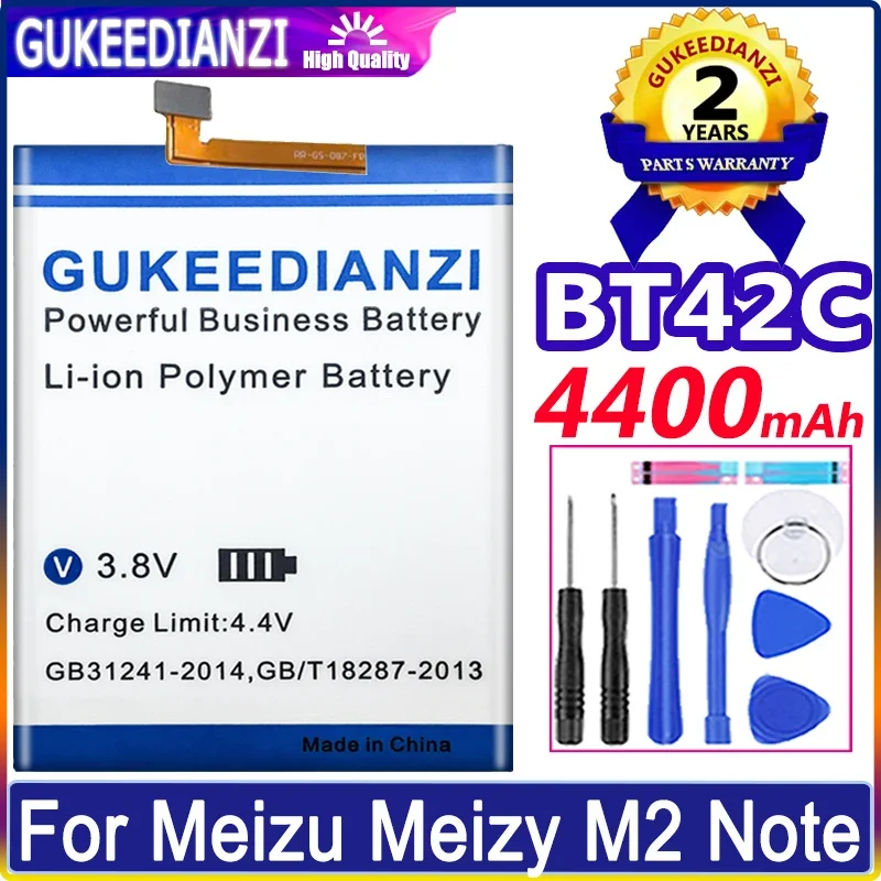 

Высококачественный аккумулятор 4400 мАч BT42C для телефона Meizu M2 Note M2Note, новейший продукт + Бесплатные инструменты