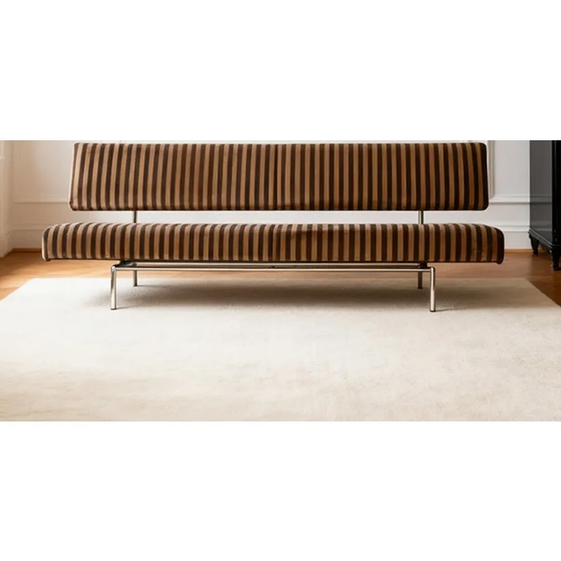 Living room small apartment designer medieval stainless steel leisure reception sofa chair