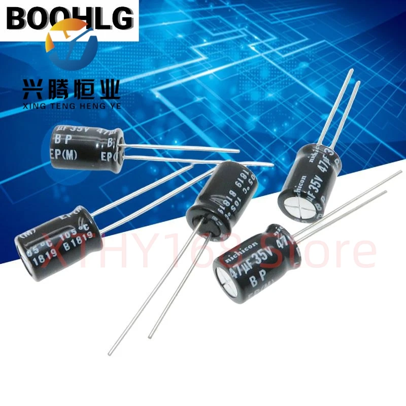 

20PCS original 47UF 35V electrolytic capacitor 35V 47UF 8X12 EP BP non-polar capacitor
