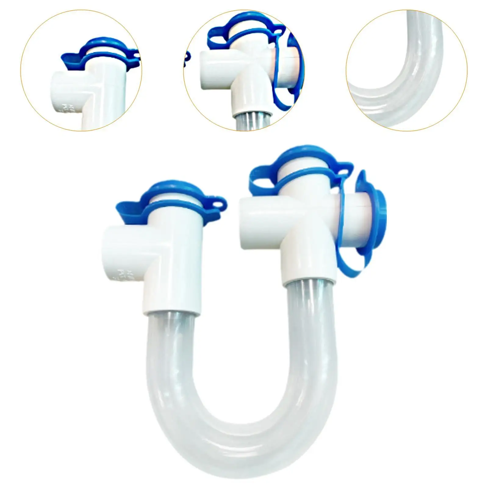 Condensate Trap Kit PVC Transparent U Trap with Hose Cap HVAC Drain System for Car Garage Maintenance