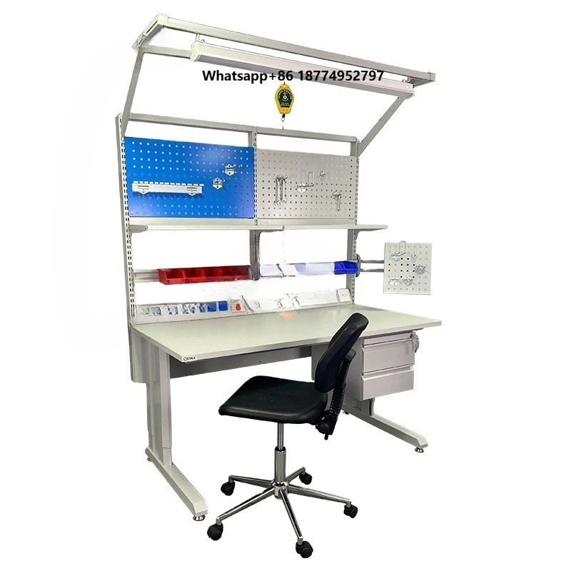 Detall ESD Anti-static Labotory Use Adjustable Lab Furniture Technician  Woodworker Workbench Workstation