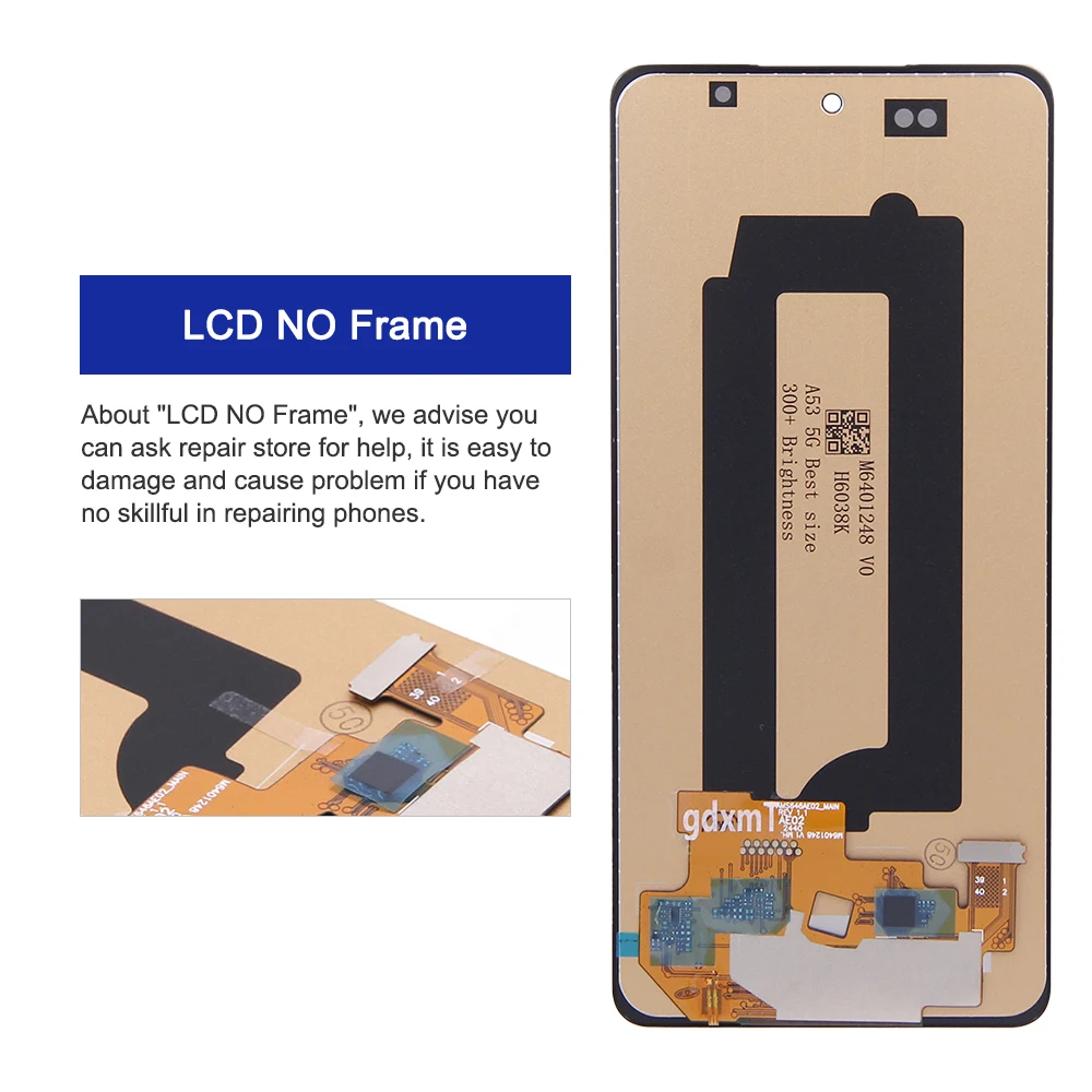 100% Tested For Samsung Galaxy A53 5G LCD Display With Frame Panel Touch Screen Digitizer Assembly For samsung A536 A536B Screen image 5