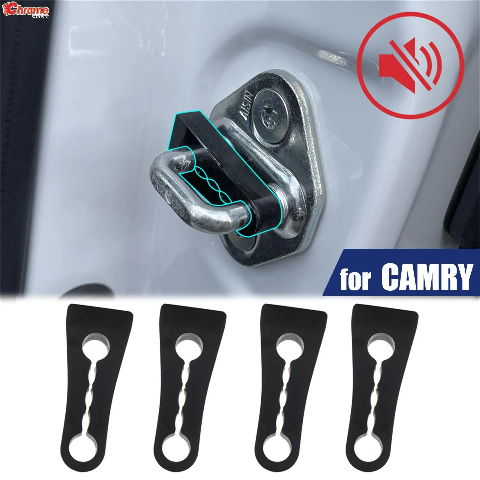 รถประตูล็อคบัฟเฟอร์ Damper สําหรับ Toyota Camry XV30 XV40 45 XV50 XV70 Soundproof ฉนวนกันความร้อน Quiet Deaf Noise Seal Stopper Deadener