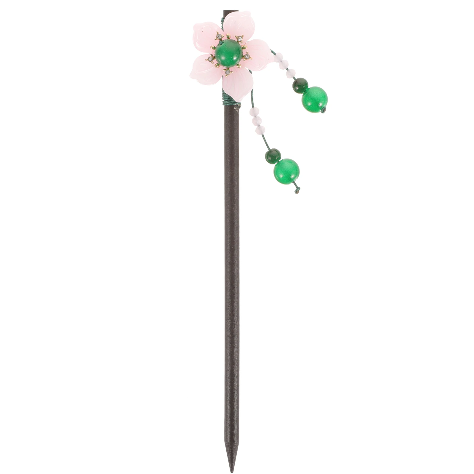 

Ebony Hairpin Accessories Girls Flower Shaped Tassel Pins Styling Women Black Green Pearl Pink Traditional Hairstyle Retro Wood