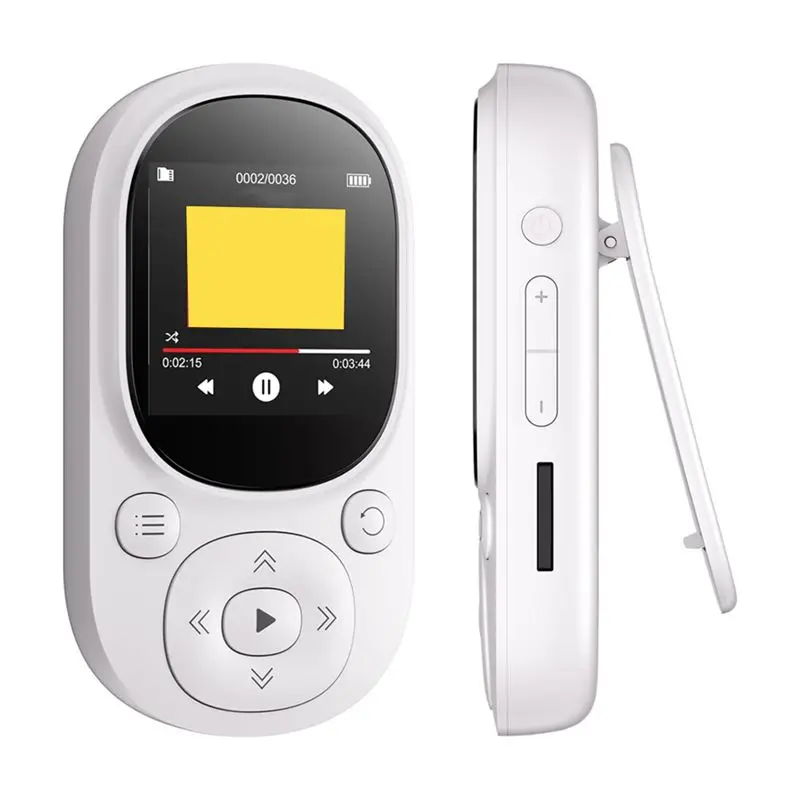 

~【On Sale】32GB Clip MP3 Player Portable Music Player Bluetooth MP3 Mp4 Player With FM Radio Recording Pedometer For Kids Durable