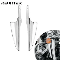 Motorcycle Front Fork Mount Wind Deflectors Chrome Wind Guard Shields For Harley Touring 1995-2019 2023 Road King Electra Glide