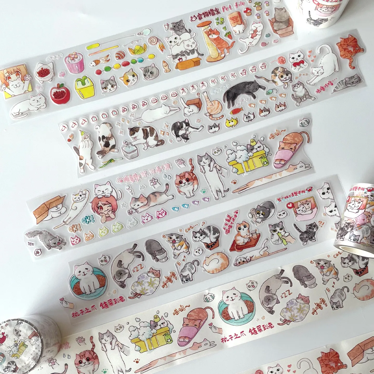 Crab small board vol.8 many cats, tape Taiwan washi masking film tape pet tape animal material