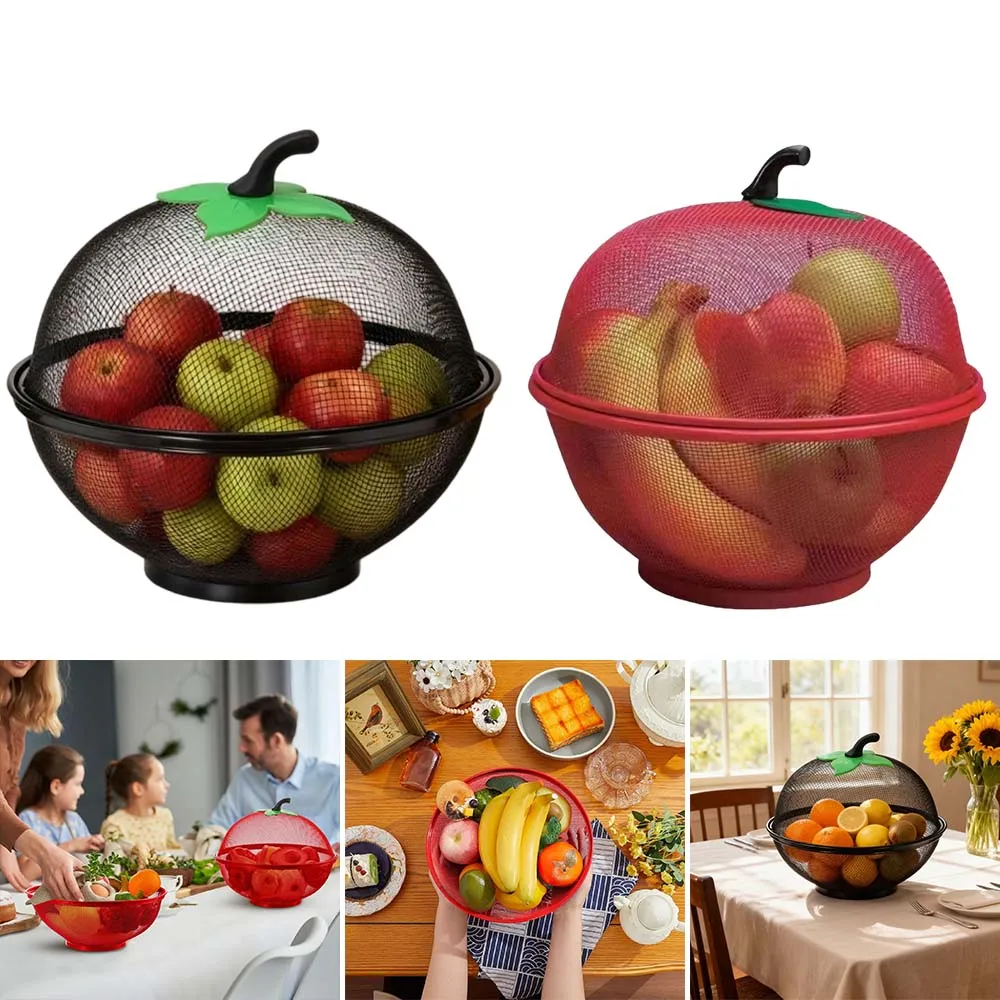 

1PC Metal Apple Fruit Basket Vegetable Colander Fly Proof Iron Kitchen Drain Basket for Living Room Multipurpose Container Cesta