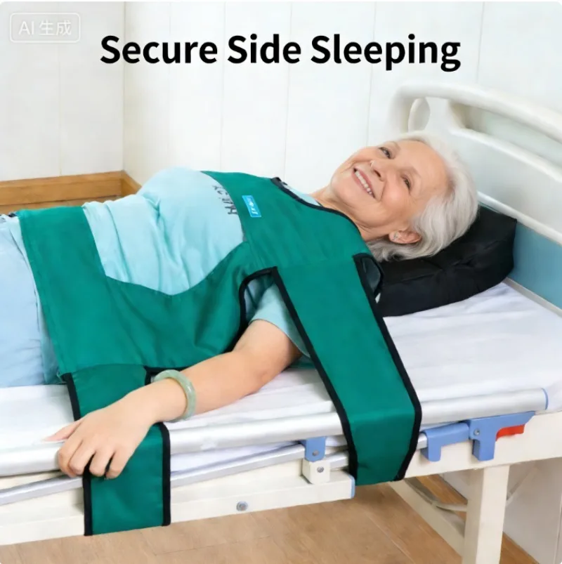 Restraint Clothes Elderly Adult Shoulder  Straps Paralyzed Dementia Manic Patient Prevent Getting Up and Falling