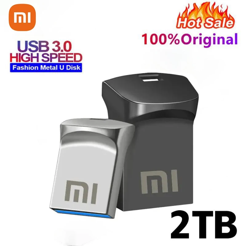 Xiaomi Original Metal USB Flash Drive 2TB Large Capacity Portable Pendrive USB 3.0 High-Speed File Transfer Waterproof U Disk