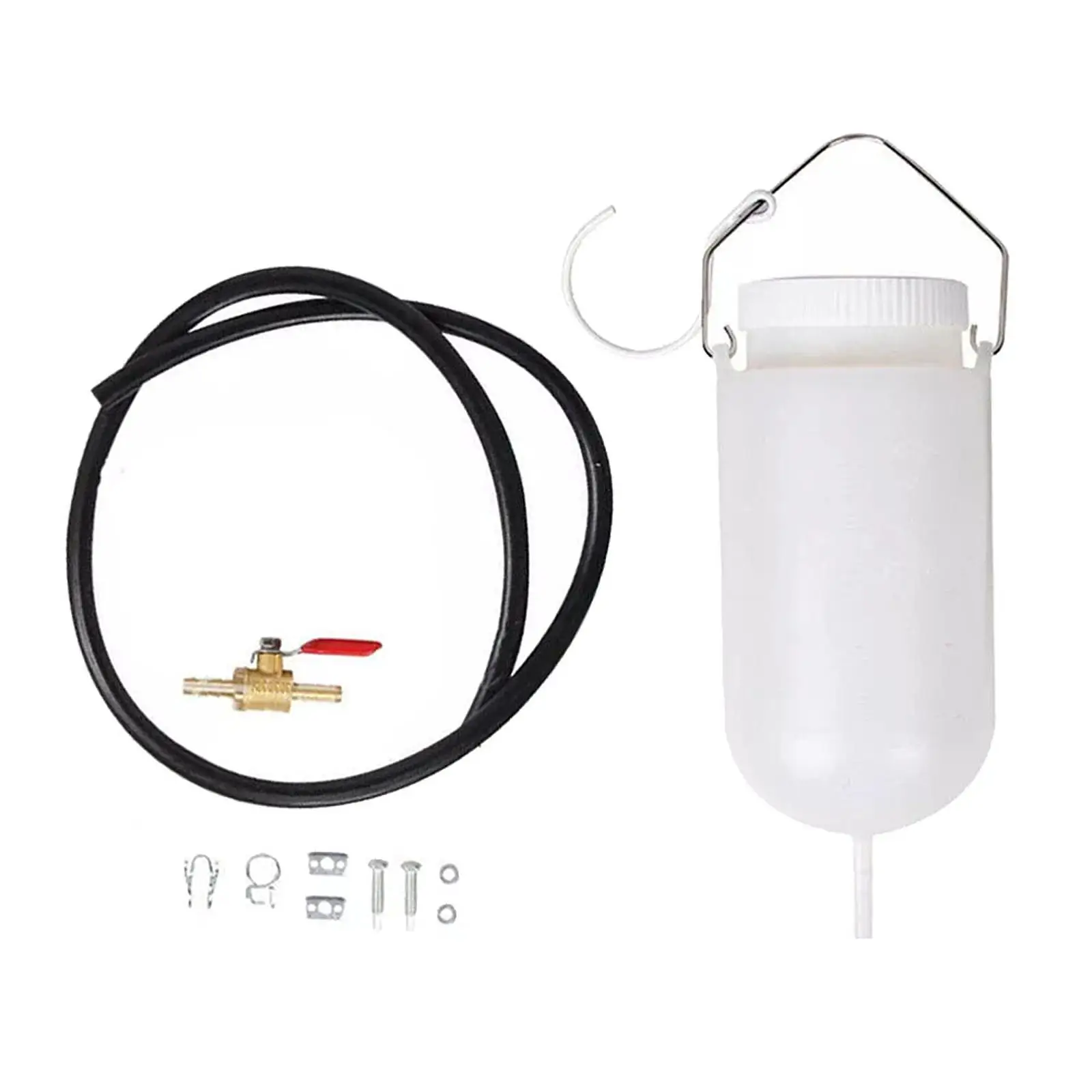 Auxiliary Fuel Tank,Motorcycle Tools 1L with Fuel Hose Multifunctional with