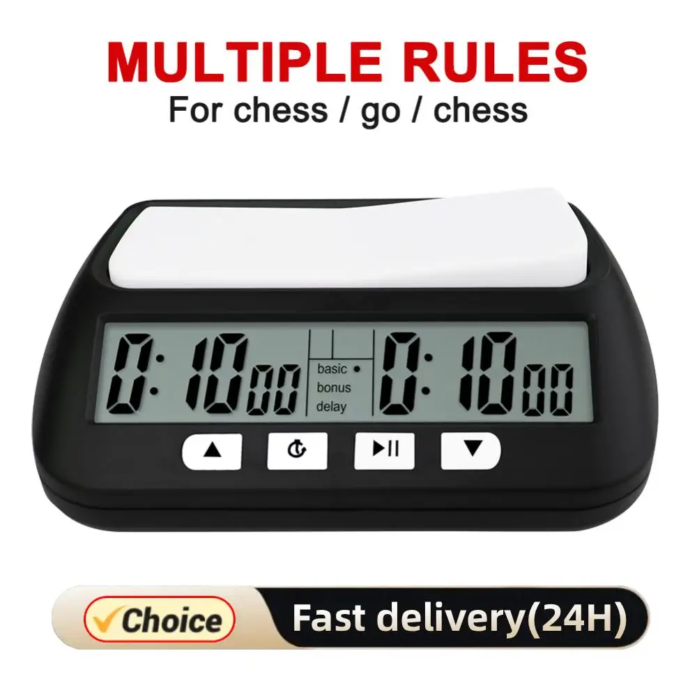 

Professional Board Game Timer Count Up Down Board Game Stopwatch Table Games Competition Hour Meter for International Chess