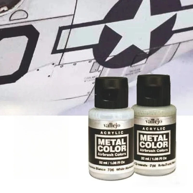 Colorful Water-based Metallic Paint Model Military Model Coloring Pigment Luster Black Water Supplement Agent32ml Metallic Paint