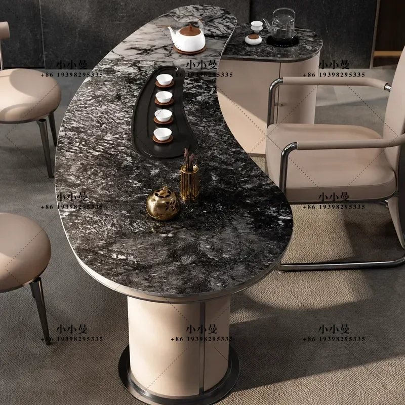 New Chinese Luxury Style Imported Plate Tea Table for Villa Apartment Home Living Room Study Office