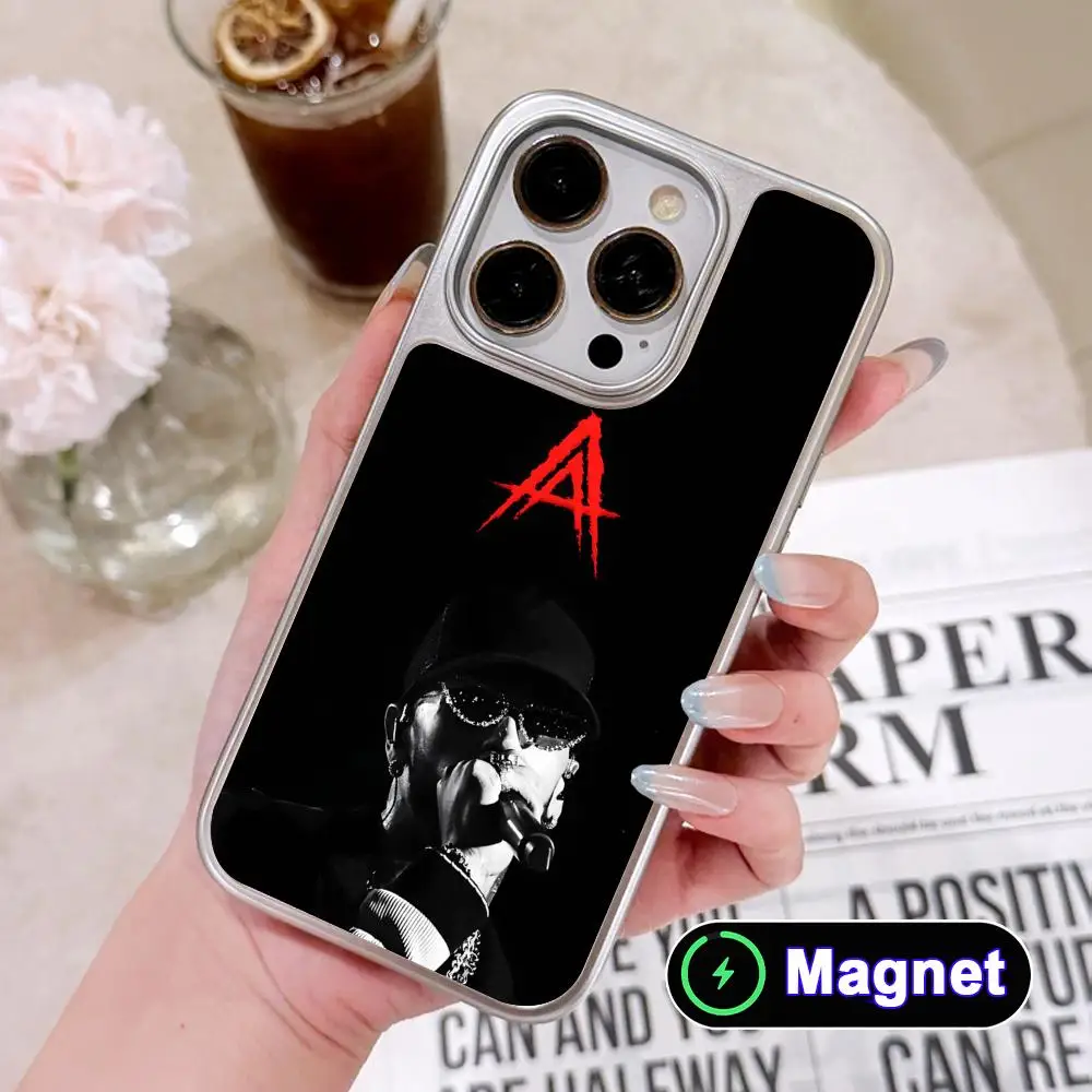 

Чехол Anuel AAAA с серебряным покрытием Magsafe для iPhone 17 16 15 14 13 12 11 Air Pro Max Plus, цветной
